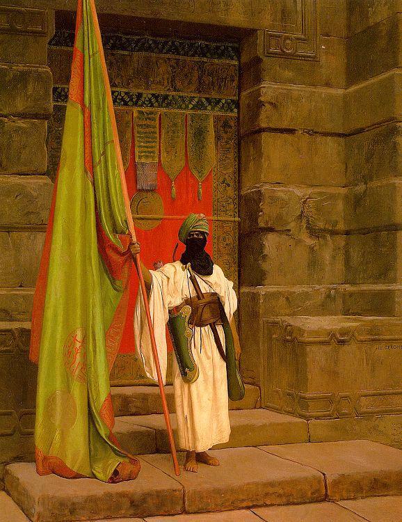 Jean Leon Gerome Unfolding the Holy Flag Norge oil painting art